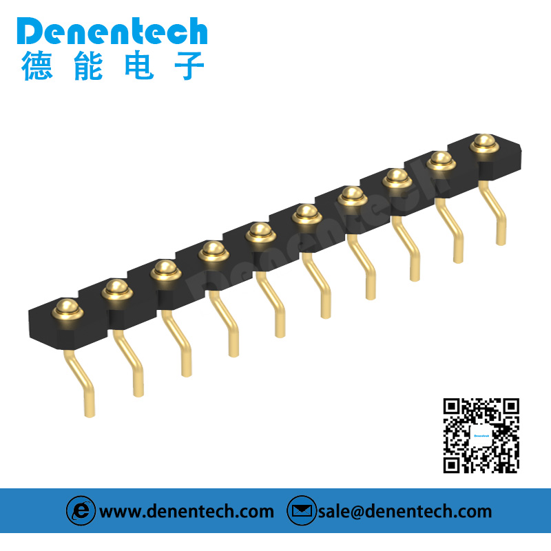 Denentech promotional product 3.00MM H1.27MM single row male right angle SMT pogo pin
